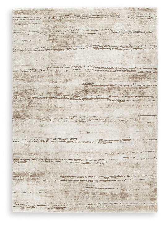 Ashley Kasney Cream Brown 5' x 7' Rug