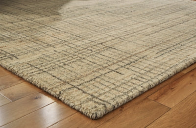 Ashley Janston Ivory Gray Tan 5' x 7' Rug