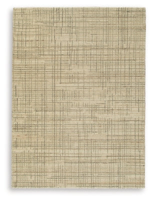 Ashley Janston Ivory Gray Tan 5' x 7' Rug