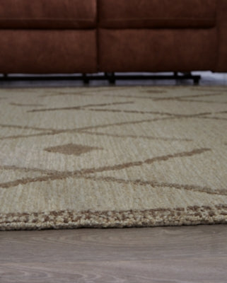 Ashley Guyford Beige Brown 5' x 7' Rug