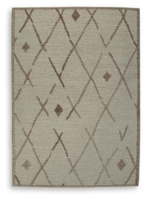 Ashley Guyford Beige Brown 5' x 7' Rug