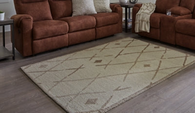 Ashley Guyford Beige Brown 5' x 7' Rug