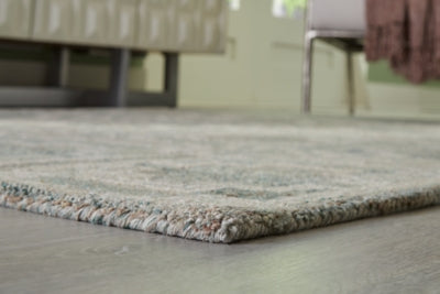 Ashley Jossland Green Ivory 5' x 7' Rug