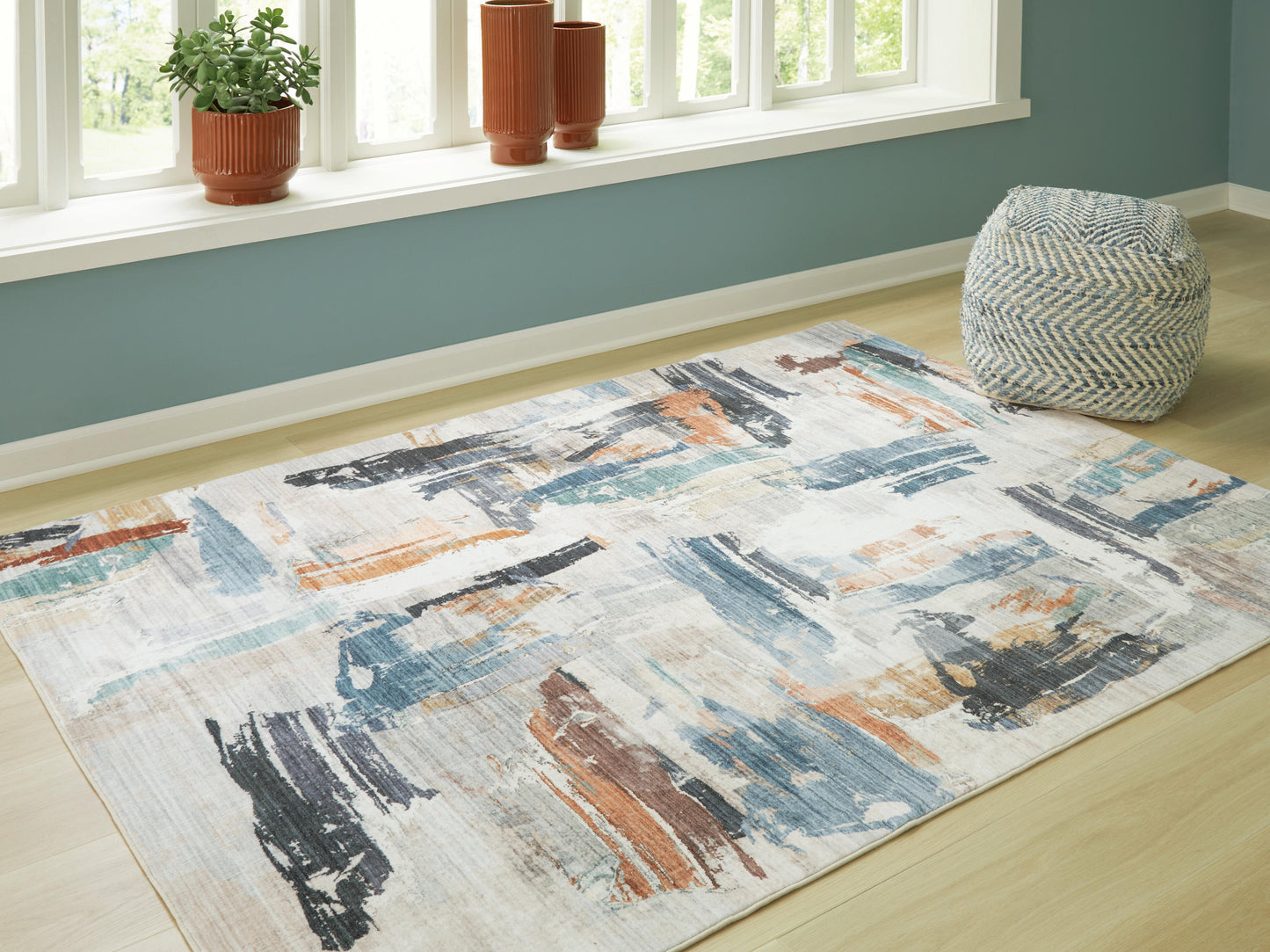 Ashley Hessland Multi 5' x 7' Washable Rug