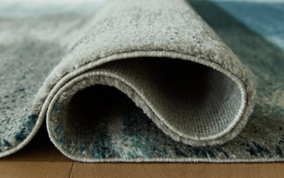 Ashley Brentward Blue Gray Ivory 5' x 7' Rug