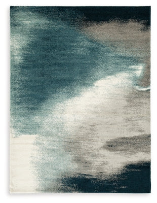Ashley Brentward Blue Gray Ivory 8' x 10' Rug