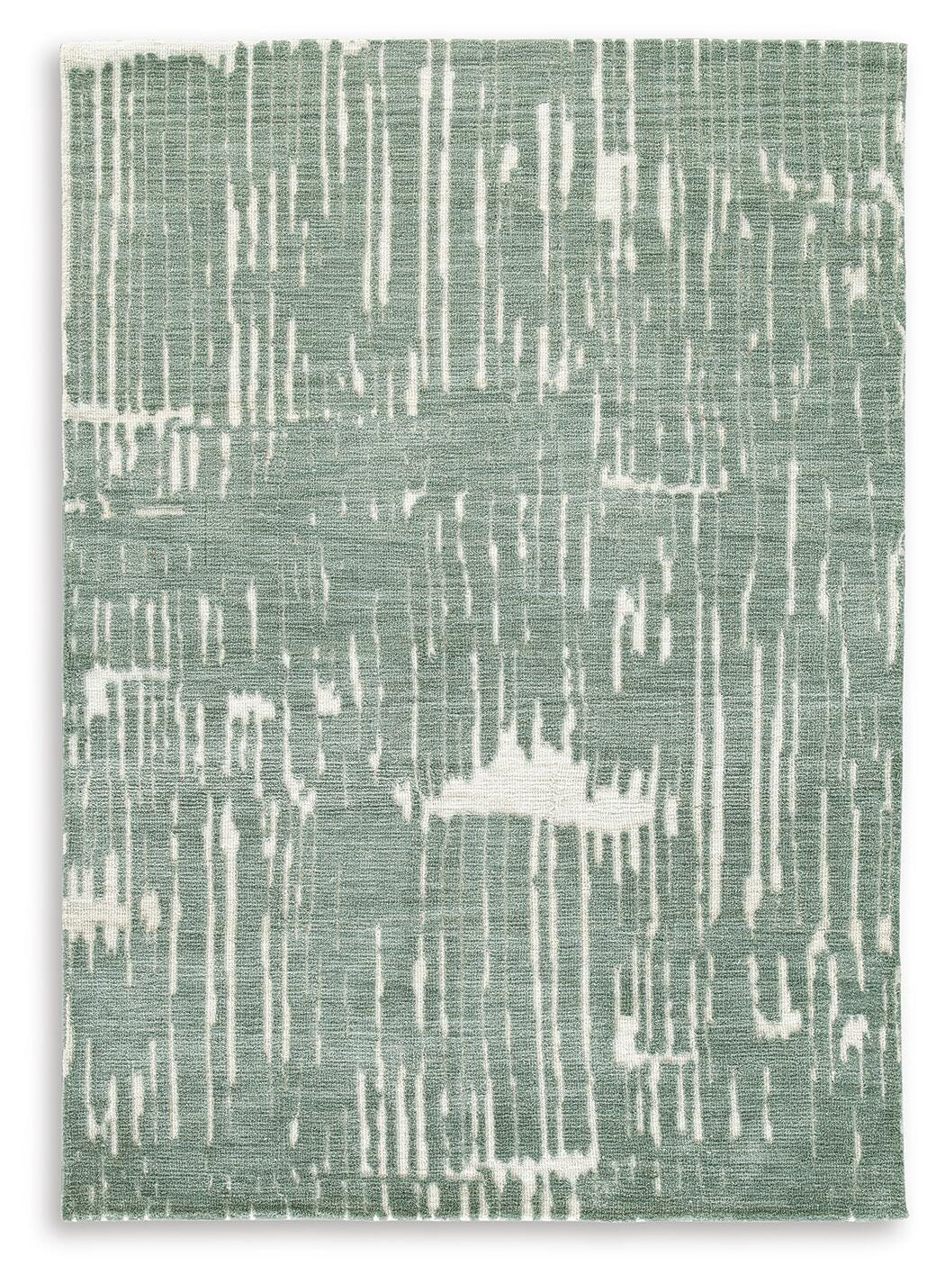 Ashley Cayworth Teal White 5' x 7' Rug