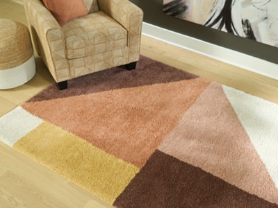 Ashley Gailmore Cream Pink Ocher 5' x 7' Rug