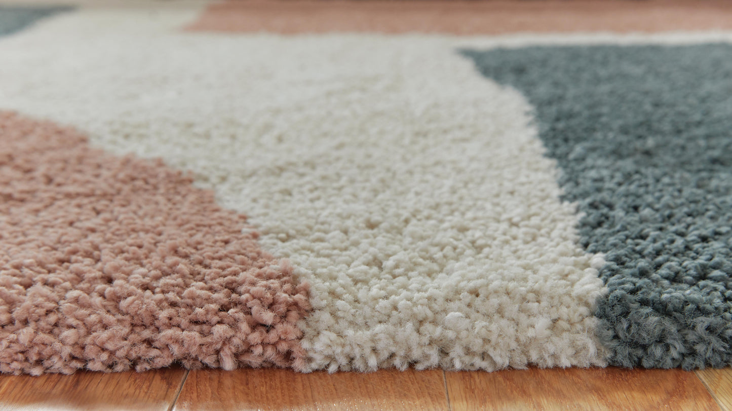 Ashley Flynnwick Cream Pink Gray 5' x 7' Rug