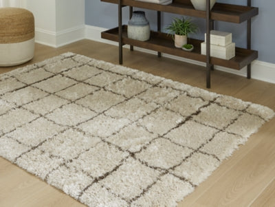Ashley Wrenlow Cream Brown 5' x 7' Rug