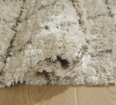 Ashley Wrenlow Cream Brown 5' x 7' Rug
