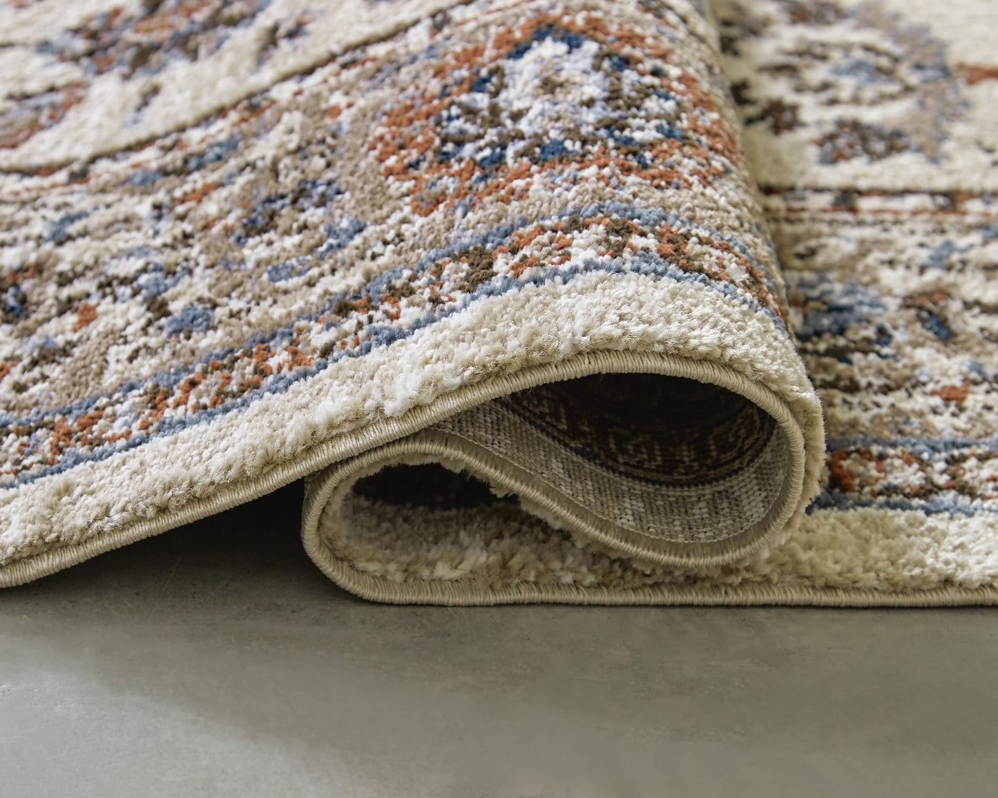 Ashley Beritham Blue Brown Beige Large Rug