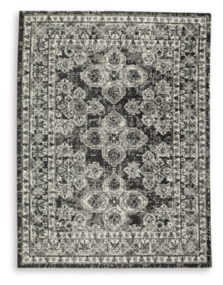 Ashley Glennisman Black Gray Ivory Large Rug