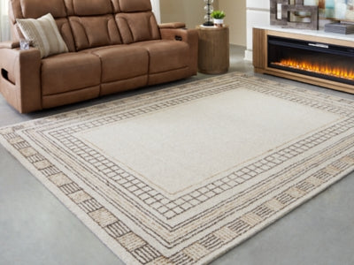 Ashley Idaman Taupe Brown Large Rug