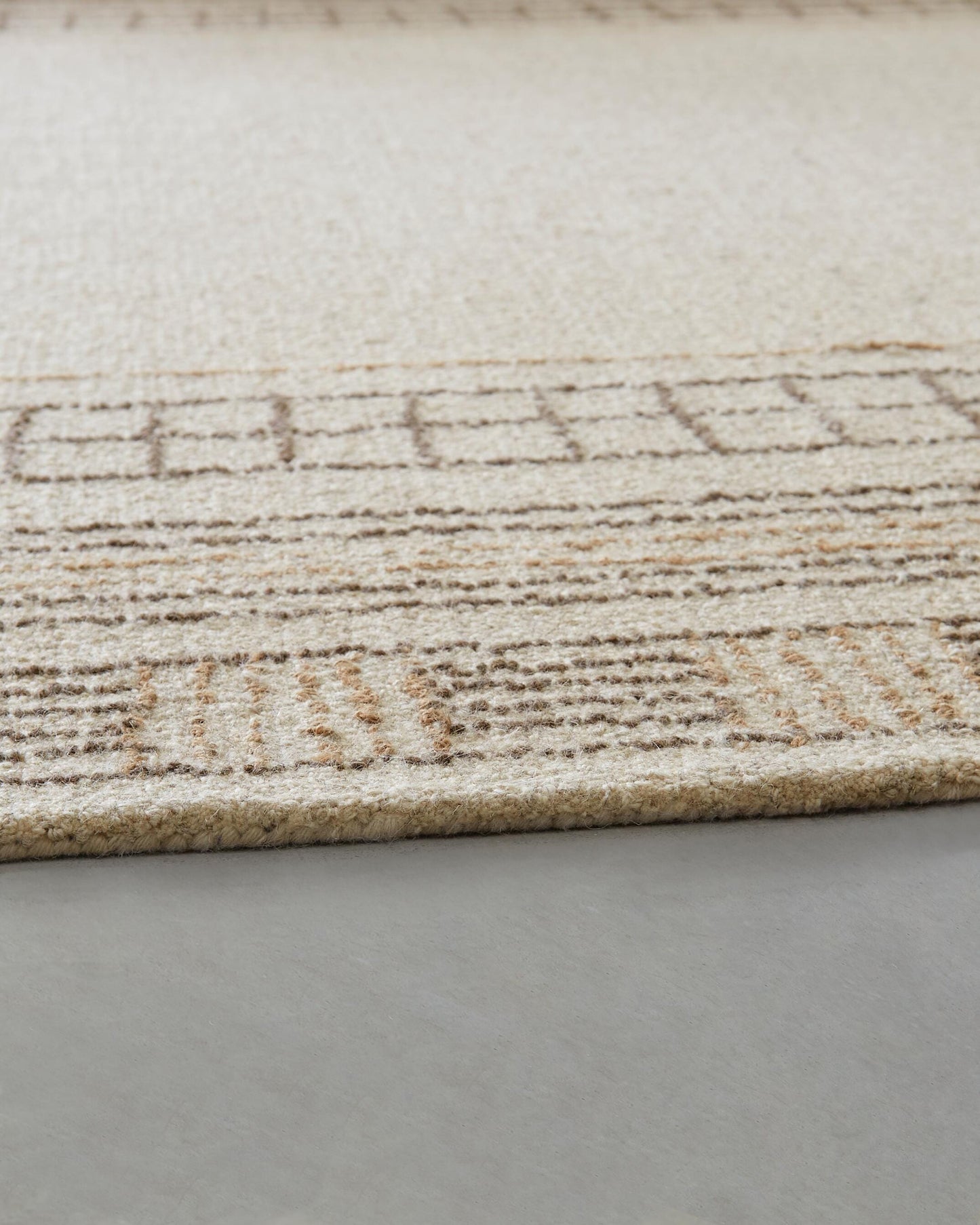 Ashley Idaman Taupe Brown Large Rug