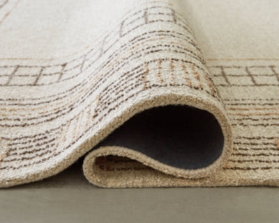 Ashley Idaman Taupe Brown Medium Rug