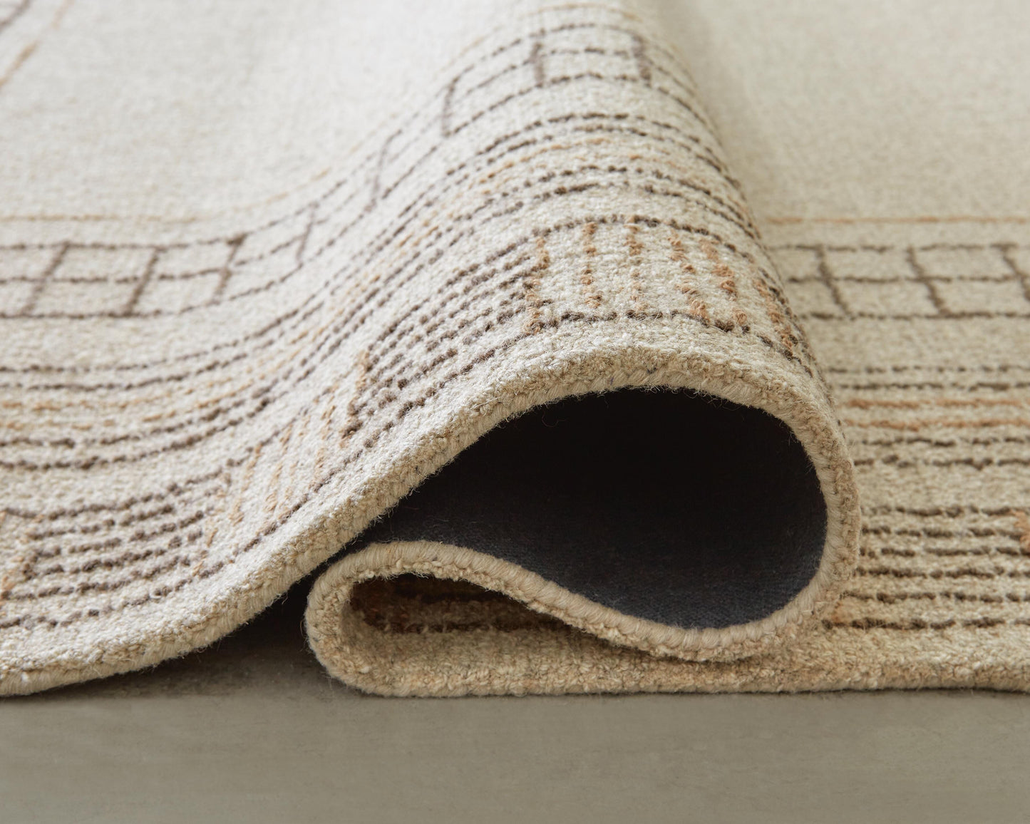 Ashley Idaman Taupe Brown Large Rug