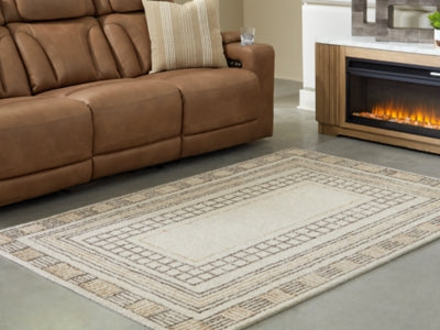 Ashley Idaman Taupe Brown Medium Rug