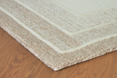 Ashley Teelgan Ivory Tan Medium Rug
