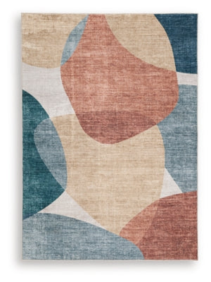 Ashley Chanleigh Multi Washable 5' x 7' Area Rug