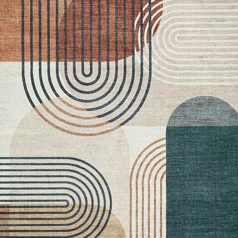 Ashley Farrendale Multi Washable 5' x 7' Area Rug