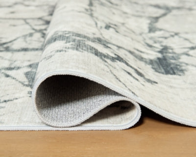 Ashley Tobinbury Gray Washable 5' x 7' Area Rug