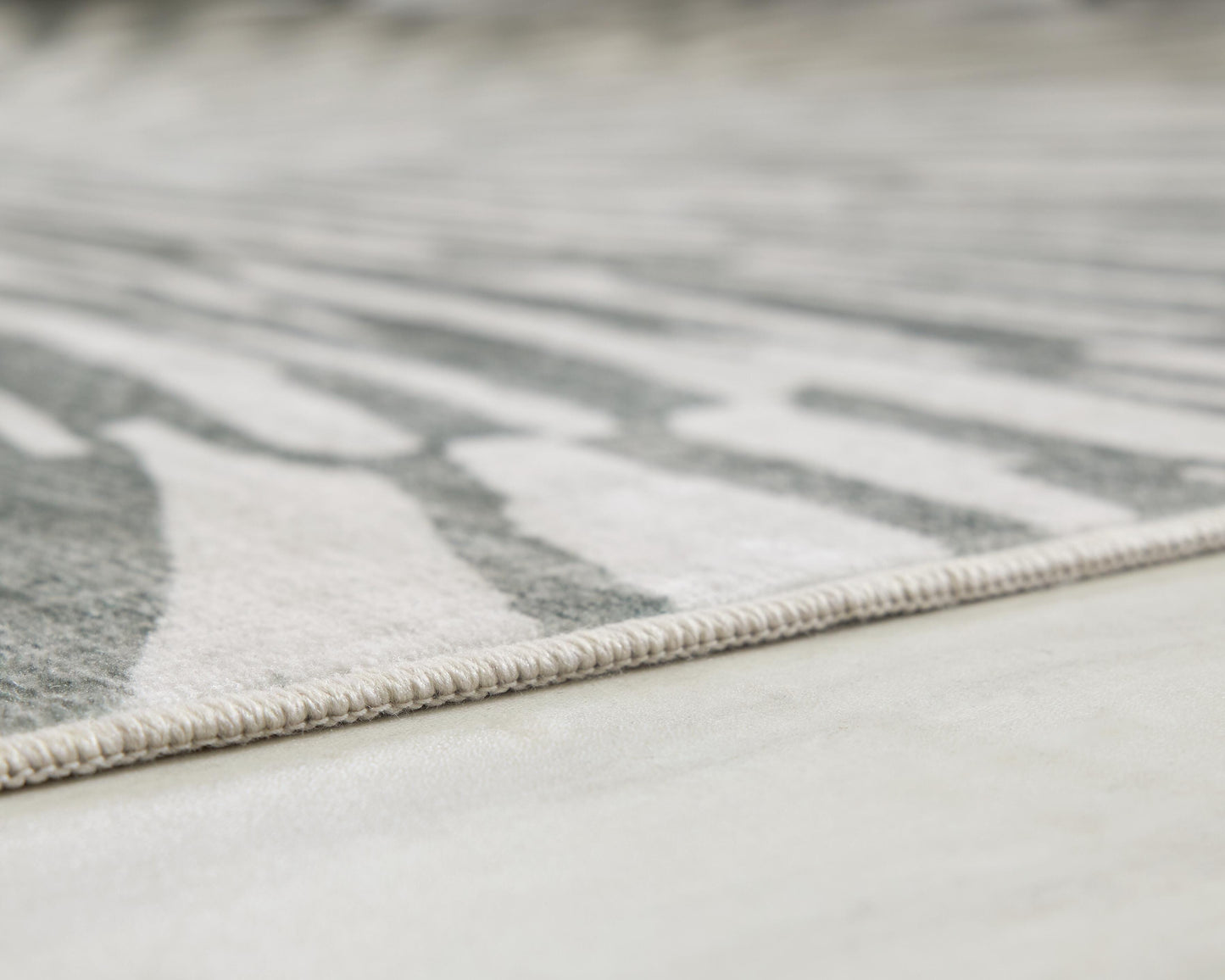 Ashley Verland Gray White Washable 5' x 7' Area Rug