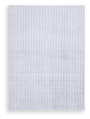 Ashley Worthley Gray Washable 5' x 7' Area Rug