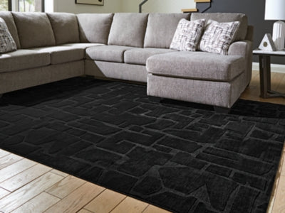 Ashley Gibbswell Black Washable 8' x 10' Area Rug