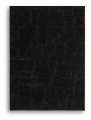 Ashley Gibbswell Black Washable 5' x 7' Area Rug
