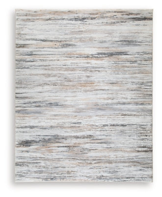 Ashley Nace Gray Brown White 7'6" X 9'6" Memory Foam Area Rug