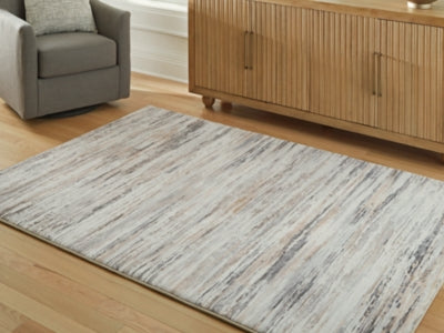 Ashley Nace Gray Brown White 5' x 7' Memory Foam Area Rug