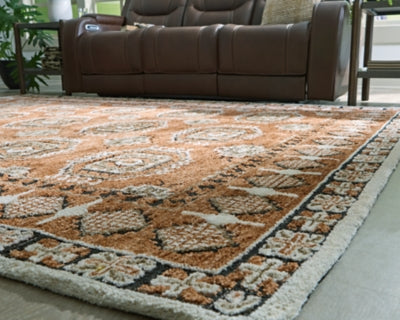 Ashley Qaabiz Sienna Ivory Black 5' x 7' Area Rug