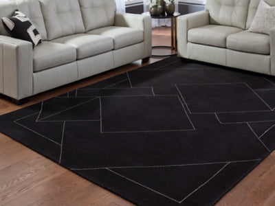 Ashley Marav Black White 7'8" x 10' Area Rug