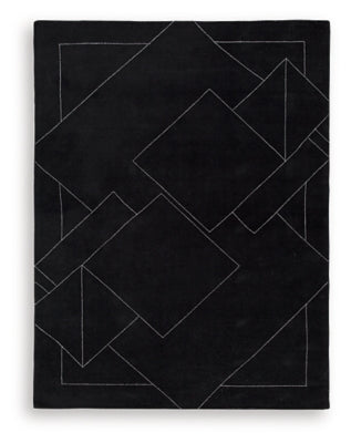 Ashley Marav Black White 7'8" x 10' Area Rug