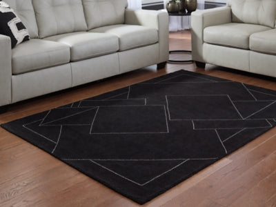 Ashley Marav Black White 5' x 7' Area Rug