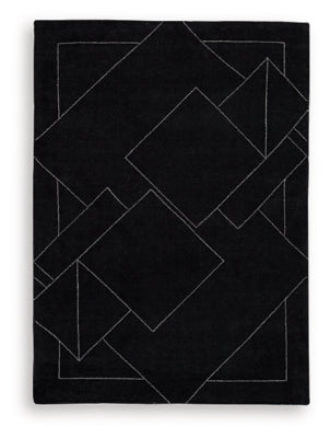 Ashley Marav Black White 5' x 7' Area Rug