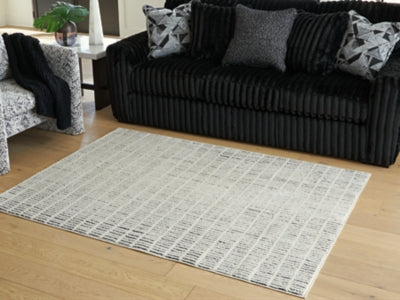 Ashley Turinwith Ivory Black 5'3" x 7' Area Rug