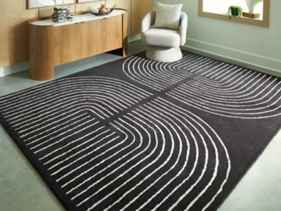 Ashley Eldonmore Black Ivory 7'8" x 10' Area Rug