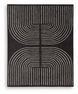 Ashley Eldonmore Black Ivory 7'8" x 10' Area Rug