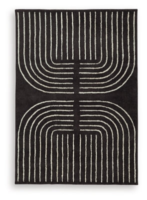 Ashley Eldonmore Black Ivory 5' x 7' Area Rug