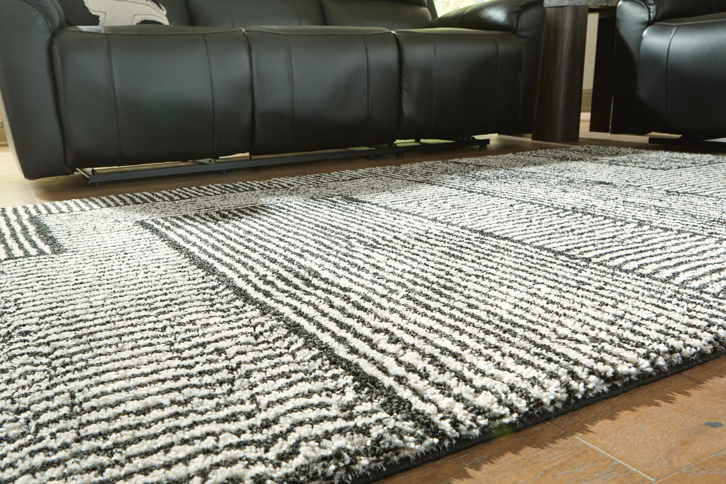 Ashley Kurtmen Black Ivory 5' x 7' Area Rug