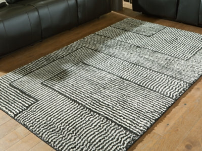 Ashley Kurtmen Black Ivory 5' x 7' Area Rug