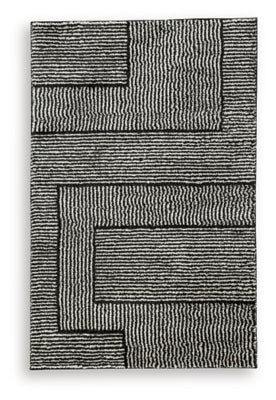 Ashley Kurtmen Black Ivory 5' x 7' Area Rug