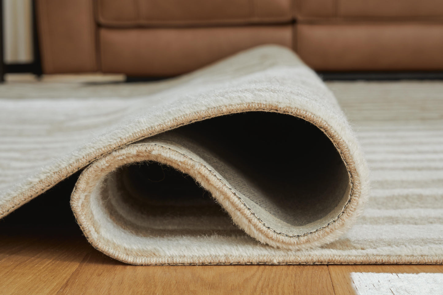 Ashley Corrbell Beige White 5' x 7' Area Rug