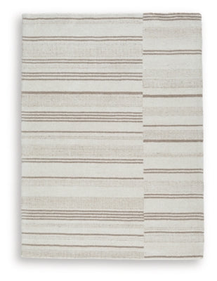 Ashley Gadence Ivory Tan 5' x 7' Area Rug