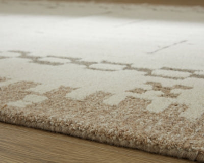 Ashley Dot Cream Brown Taupe 5' x 7' Area Rug