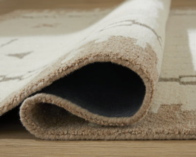 Ashley Dot Cream Brown Taupe 5' x 7' Area Rug