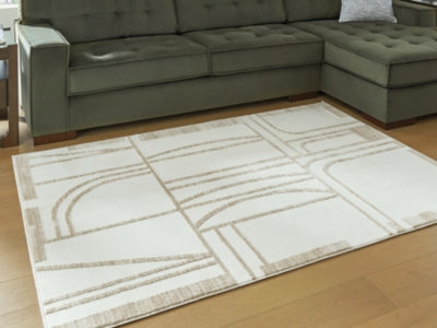 Ashley Farongrove Ivory Beige 5'3" x 7' Area Rug