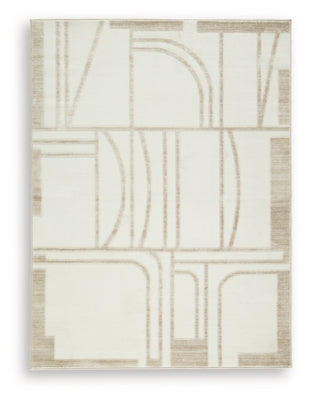 Ashley Farongrove Ivory Beige 5'3" x 7' Area Rug